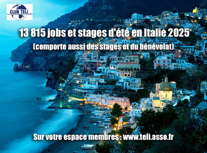 jobs d'été en Italie en 2025