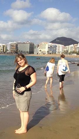 Leena pendant sont séjour au pair à Las Palmas aux Canaries