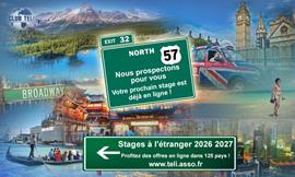 Stages à l'étranger 2026 2027